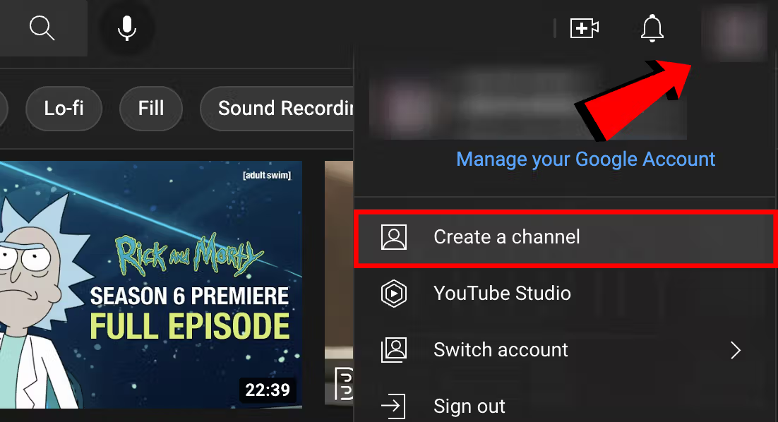 YouTubeで音楽プロモーションのためのチャンネルを作成する方法を示す画像