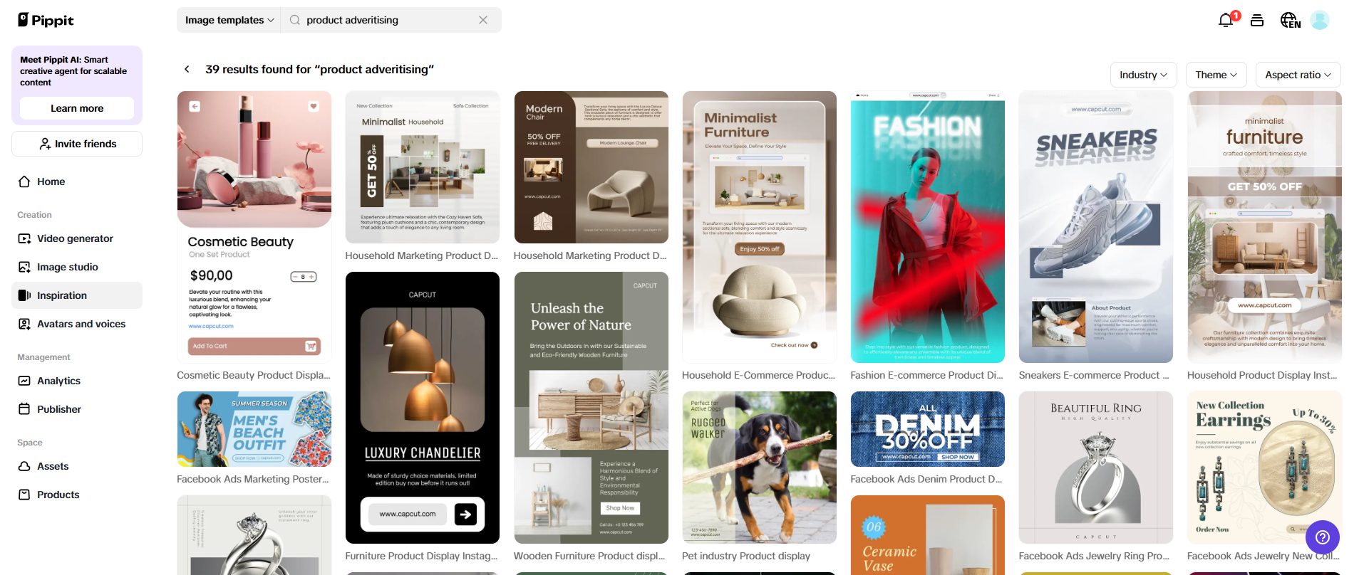 Sign up and access Pippit