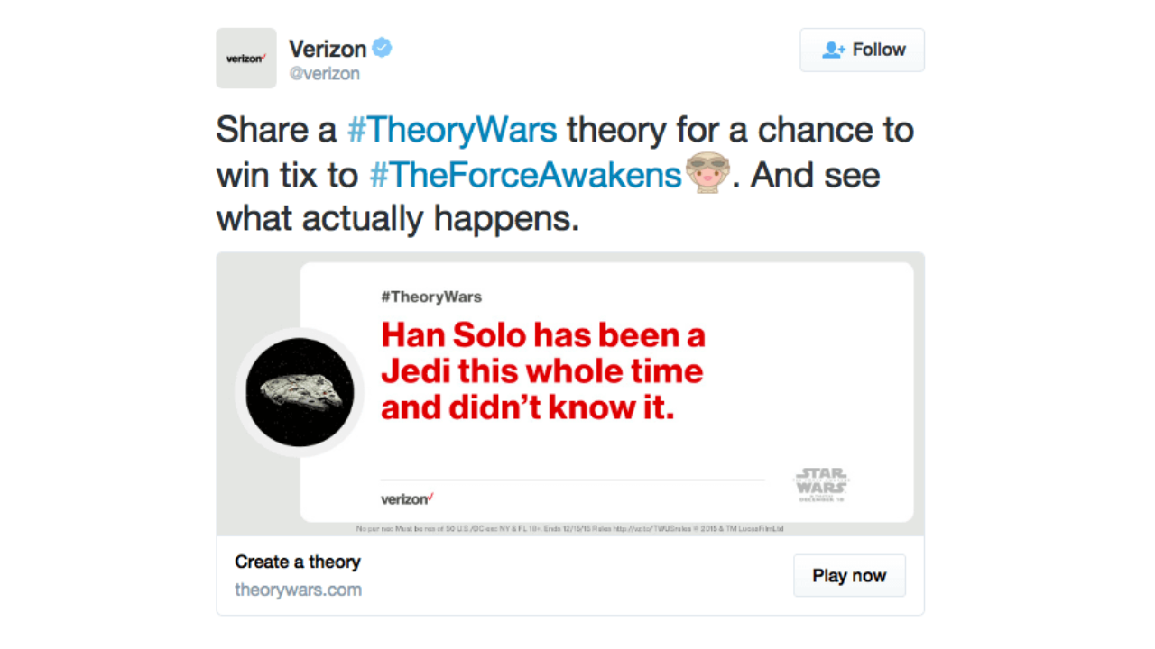 # StarWarsDay 'de Verizon Kablosuz