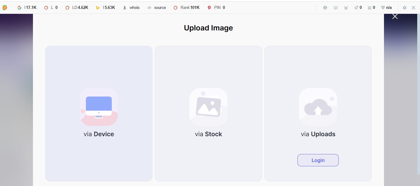 Sube Imagen en LightX para eliminar los ojos rojos de una foto en línea