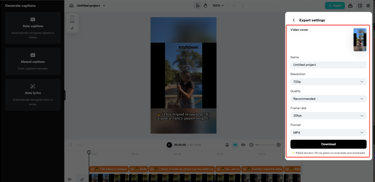 Export and share it