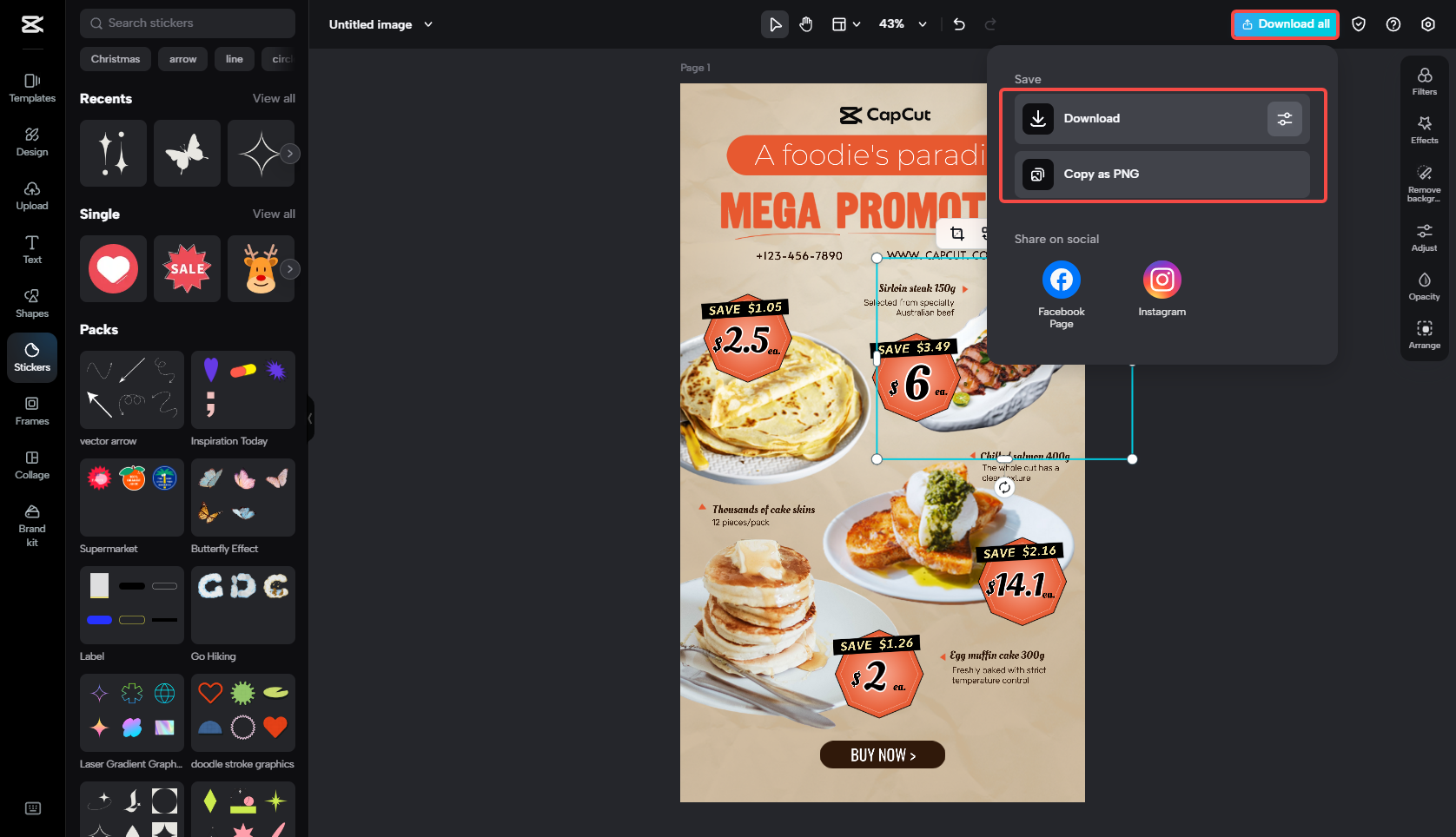 Export the flyer