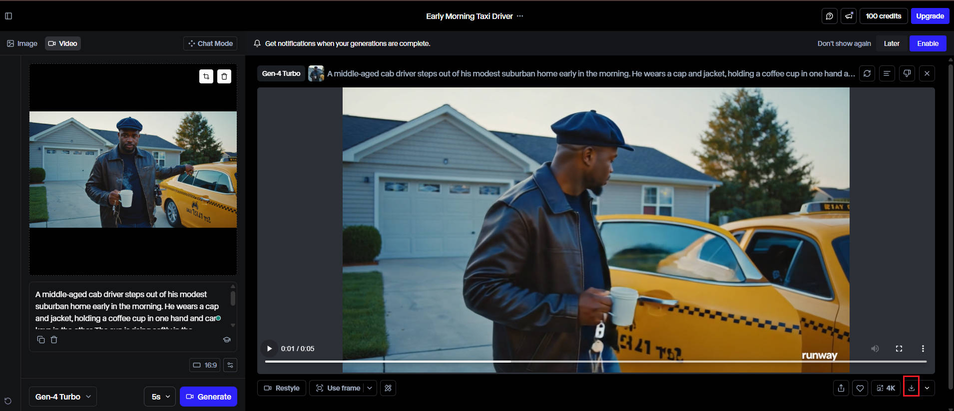 al generated realistic video