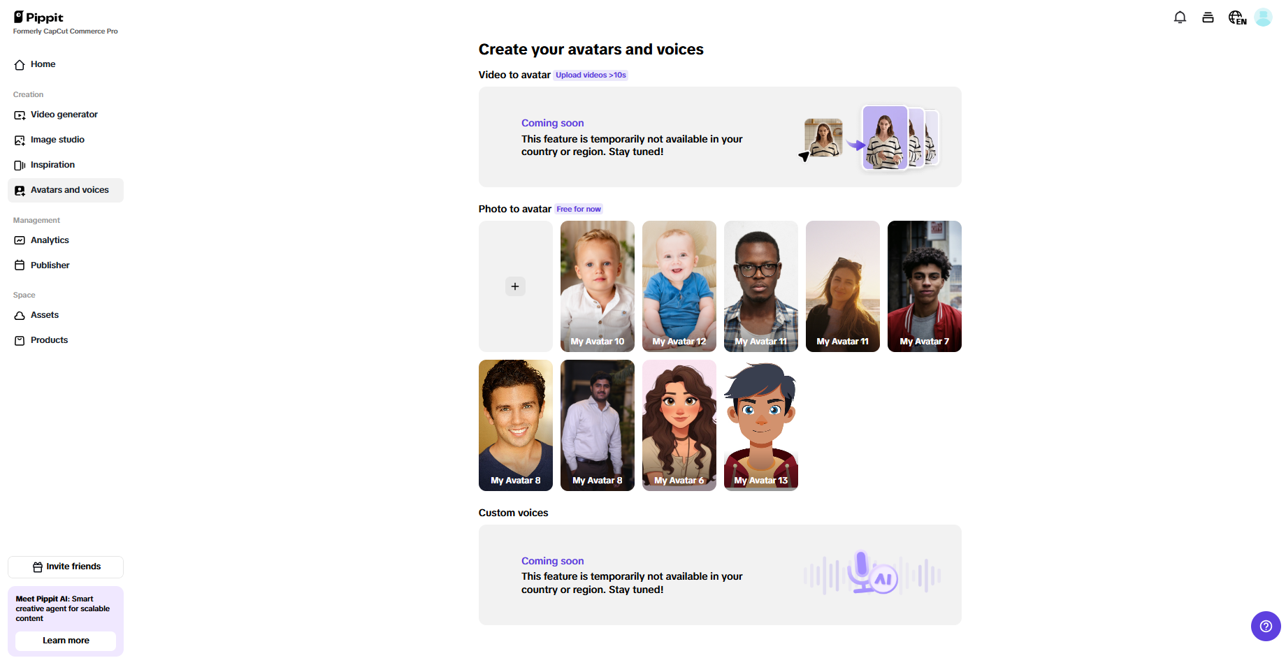 AI avatars and voices