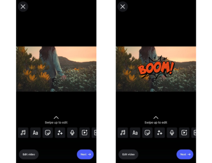 Schriftart im Comic-Stil auf Instagram