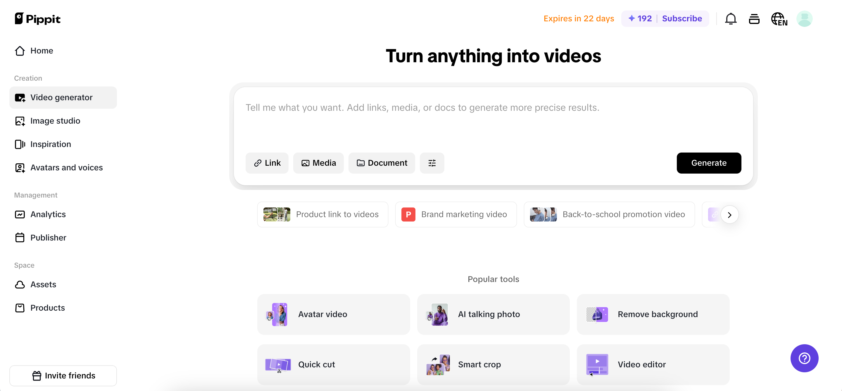 Start with links or media