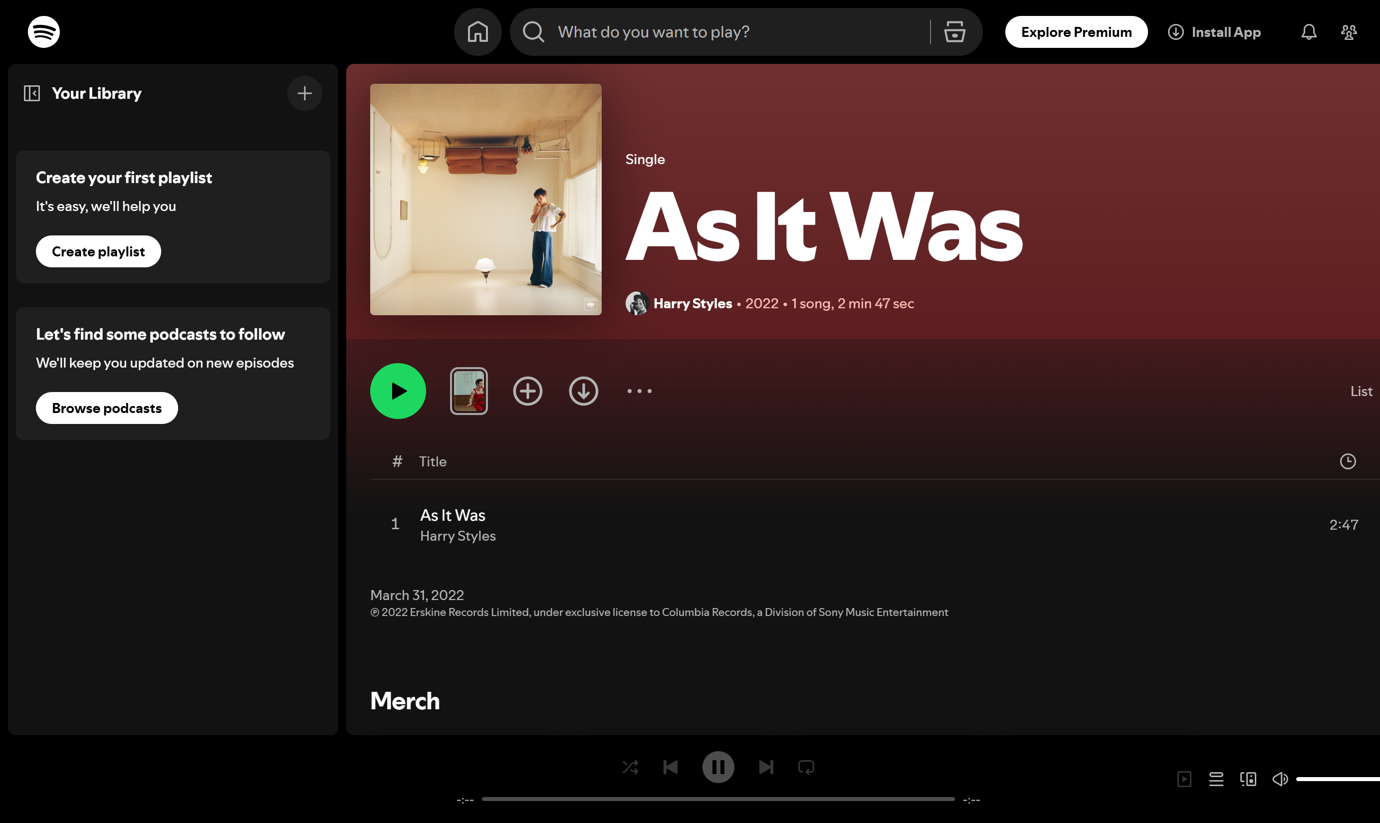 Top 100 songs streamed on Spotify: As It Was