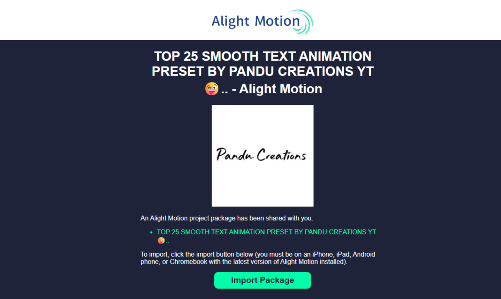 Alight Creativeのインターフェース-Alight Motionのテキストプリセットを見つけるのに最適なサイト