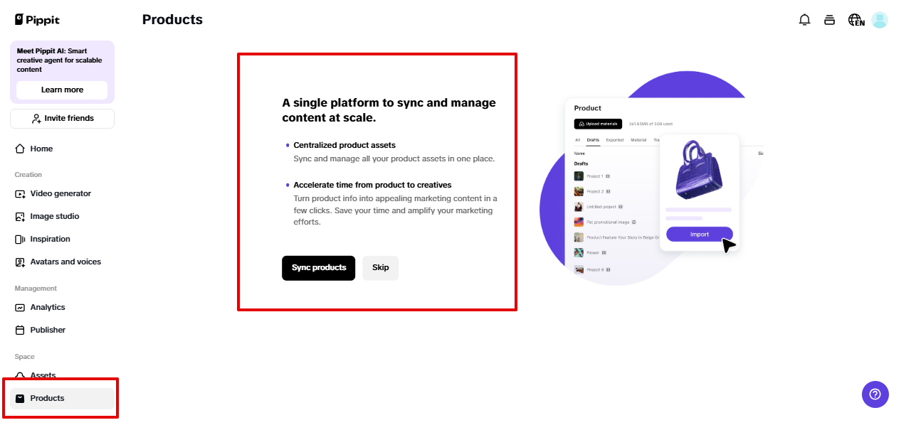 Pippit e-commerce integration