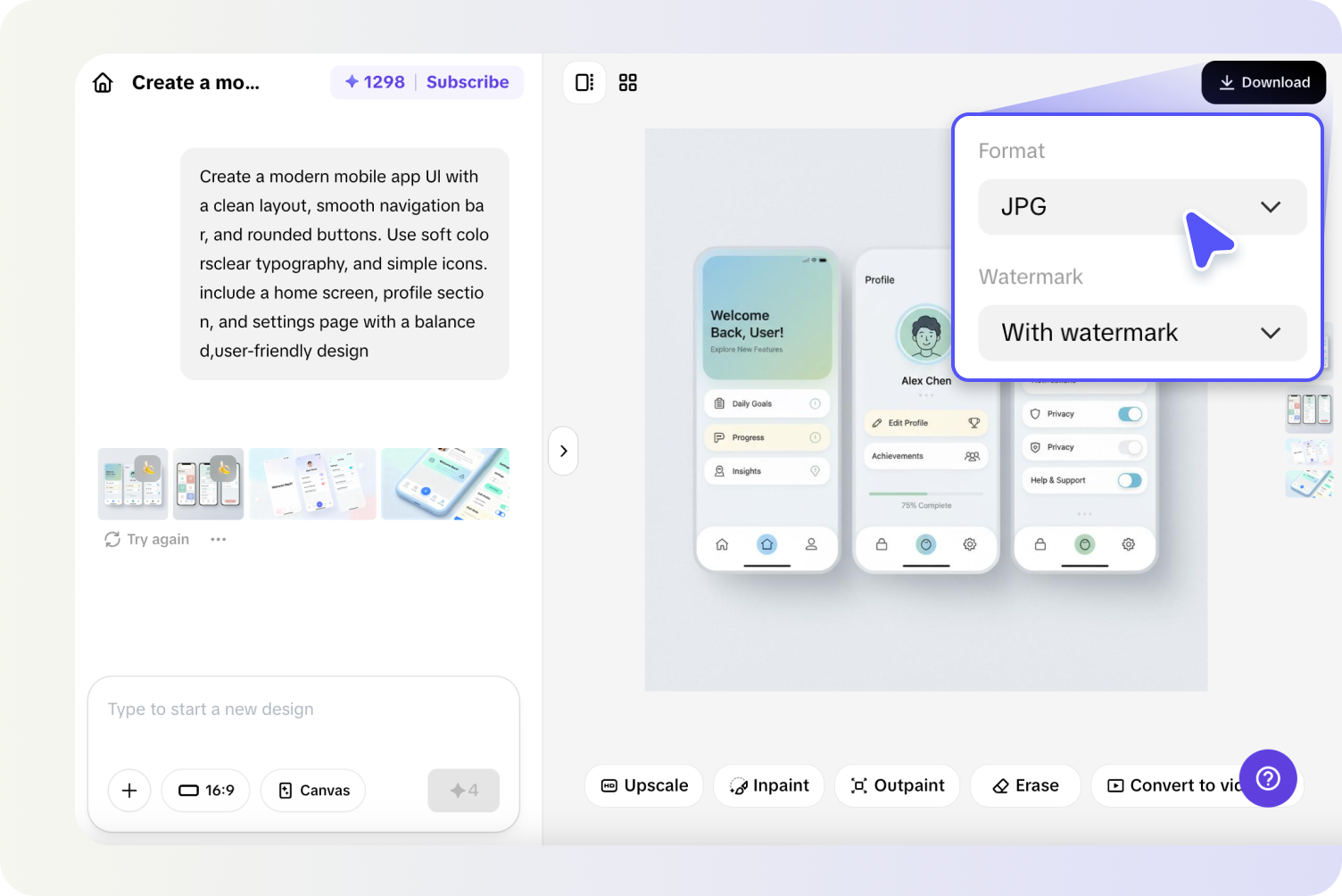 Exportando UI desde Pippit