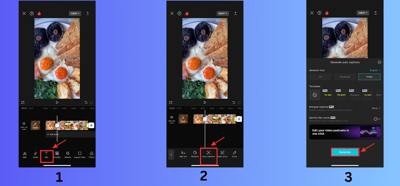 Auto captions