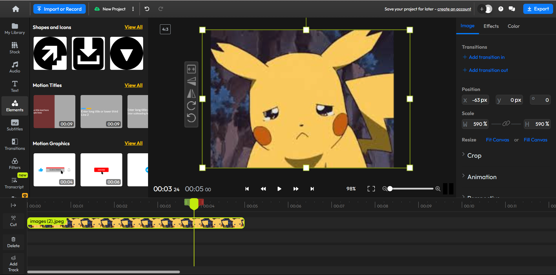 Flixier - le meilleur outil pour transformer des images en GIFs.