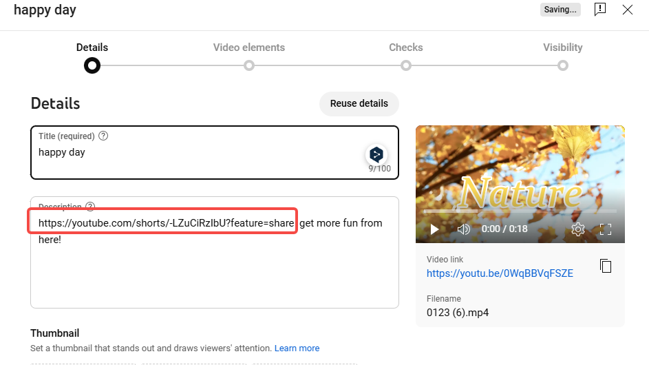 Letakkan pautan langganan YouTube dalam penerangan