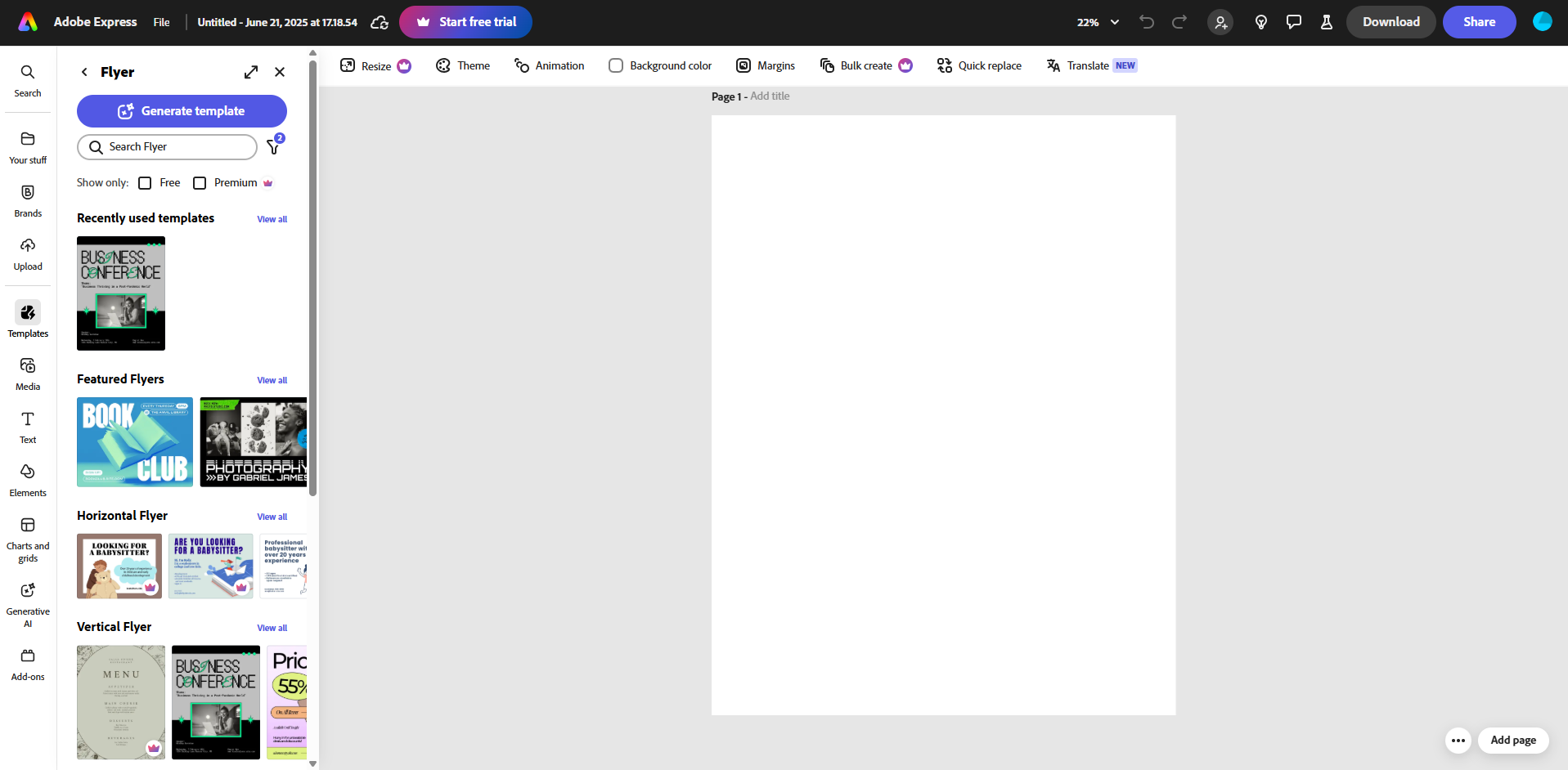 Beginnen met een leeg canvas in Adobe