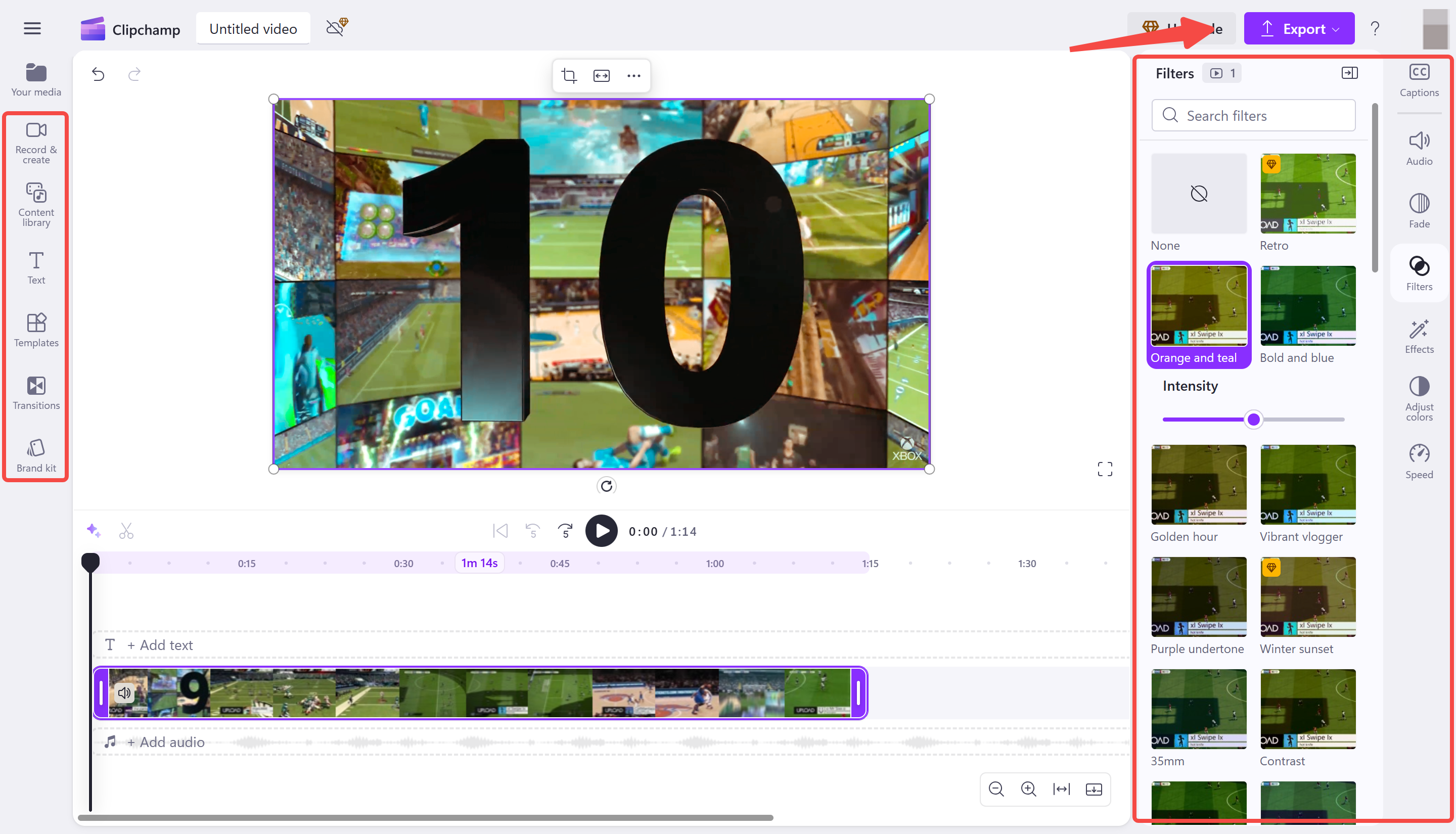 Xuất video từ trình chỉnh sửa video của Microsoft