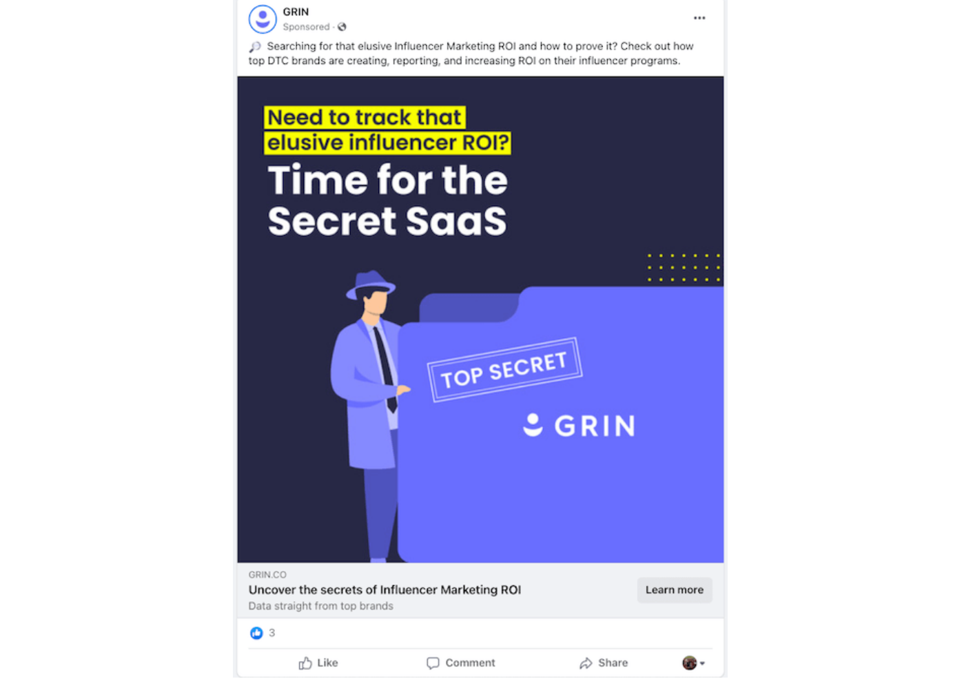 Реклама влиятельных лиц Grin
