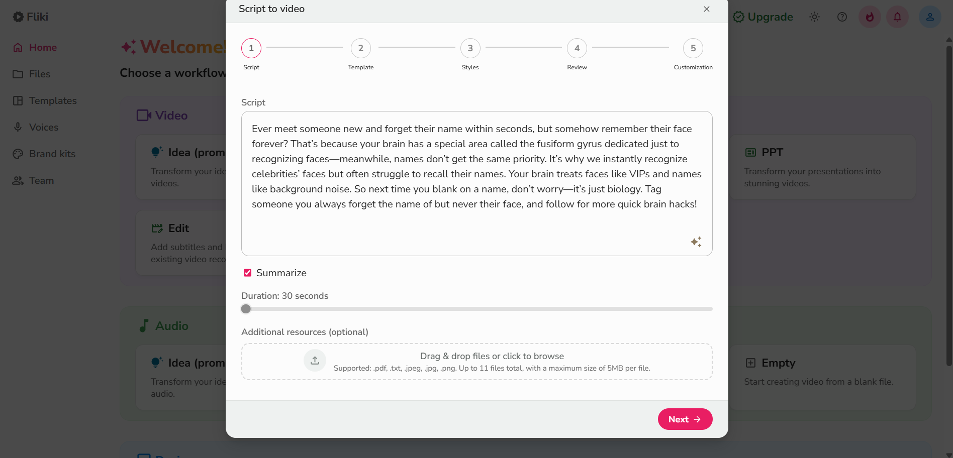 Ajoutez votre script