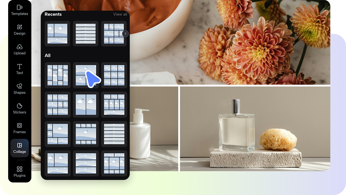 Design photo layouts from scratch