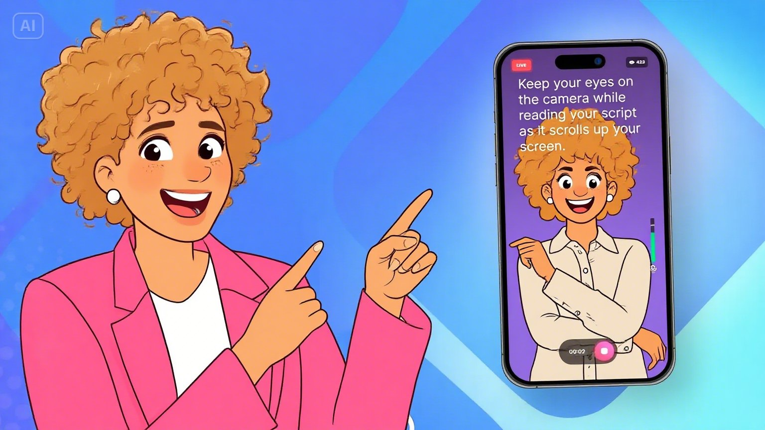 Een mobiele teleprompter-app