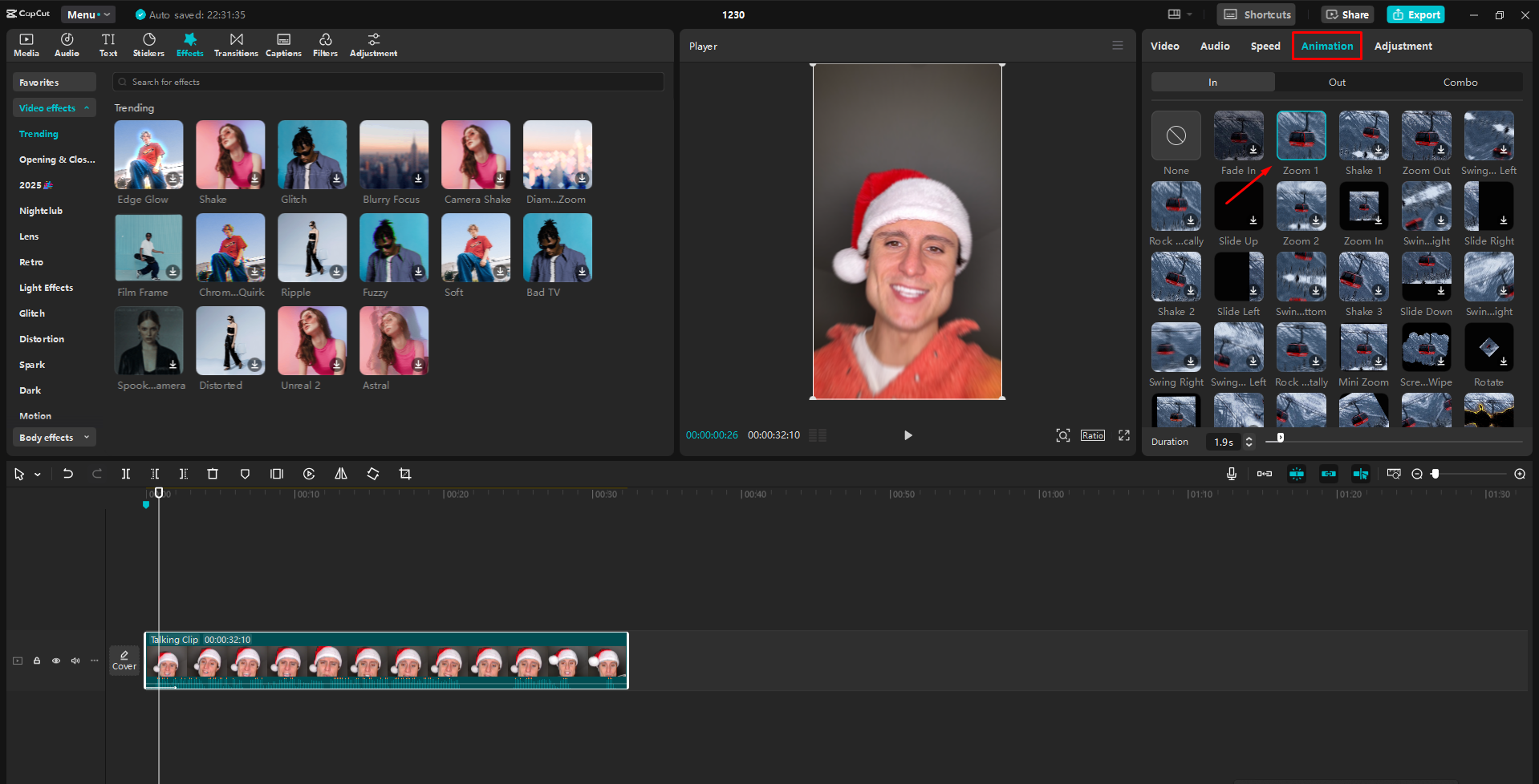 ALT Text: Interfaccia dell' CapCut editor video desktop - un modo efficace per realizzare brevi video di Instagram
