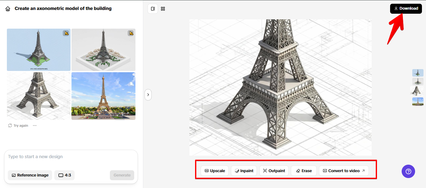 Exporting image from Pippit