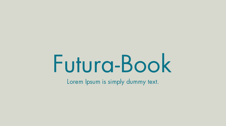 Futura Book font style