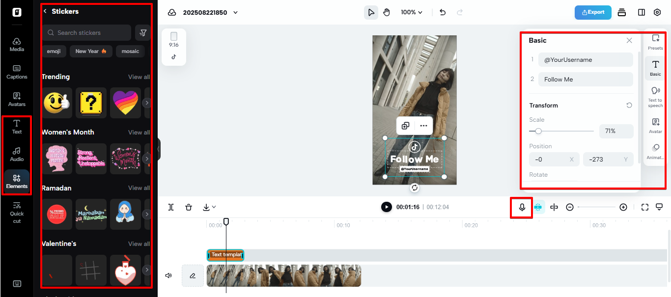 Annotation tools in Pippit