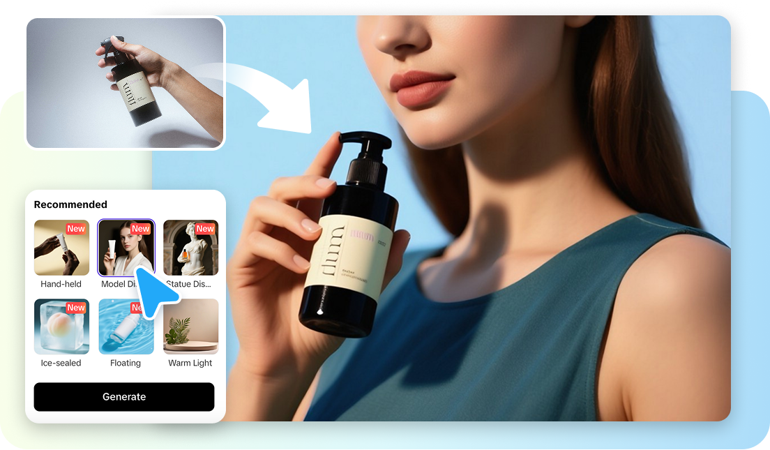 creating product scenes in Pippit