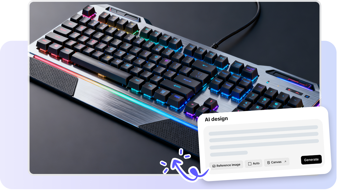 AI design tool for creating 3D model