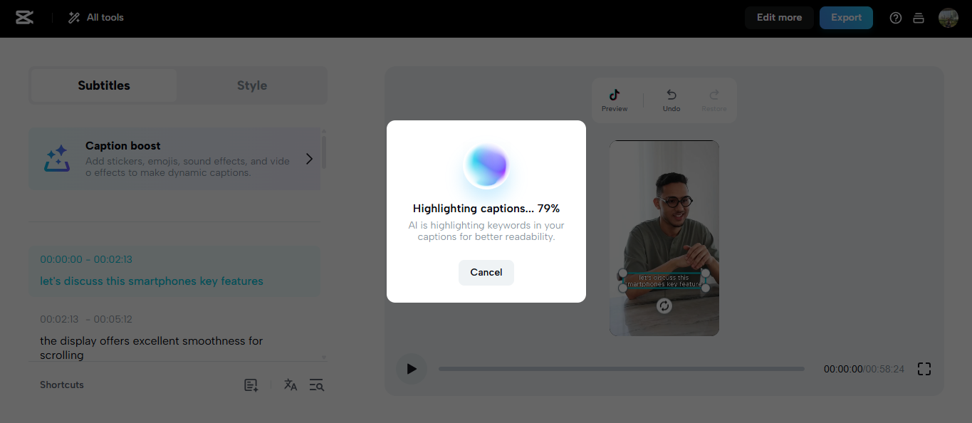 Highlight keywords