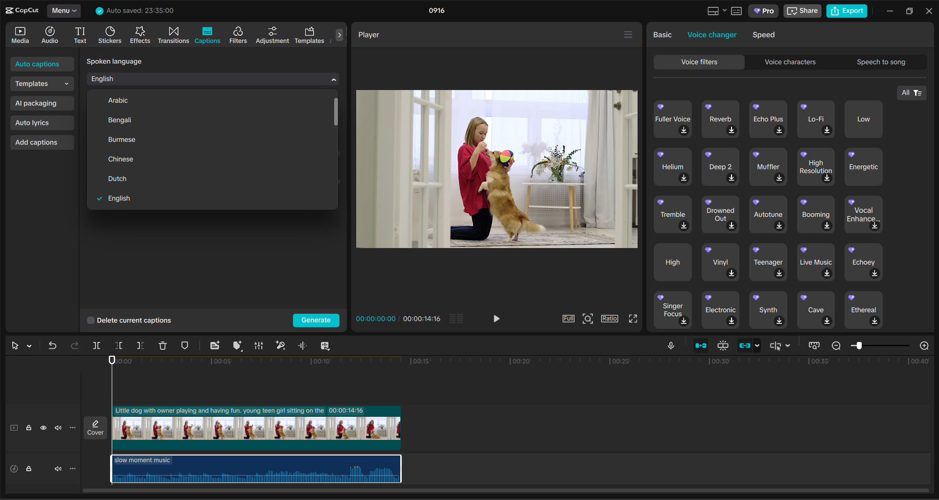 Interface of the CapCut desktop video editor - another way to add and edit videos
