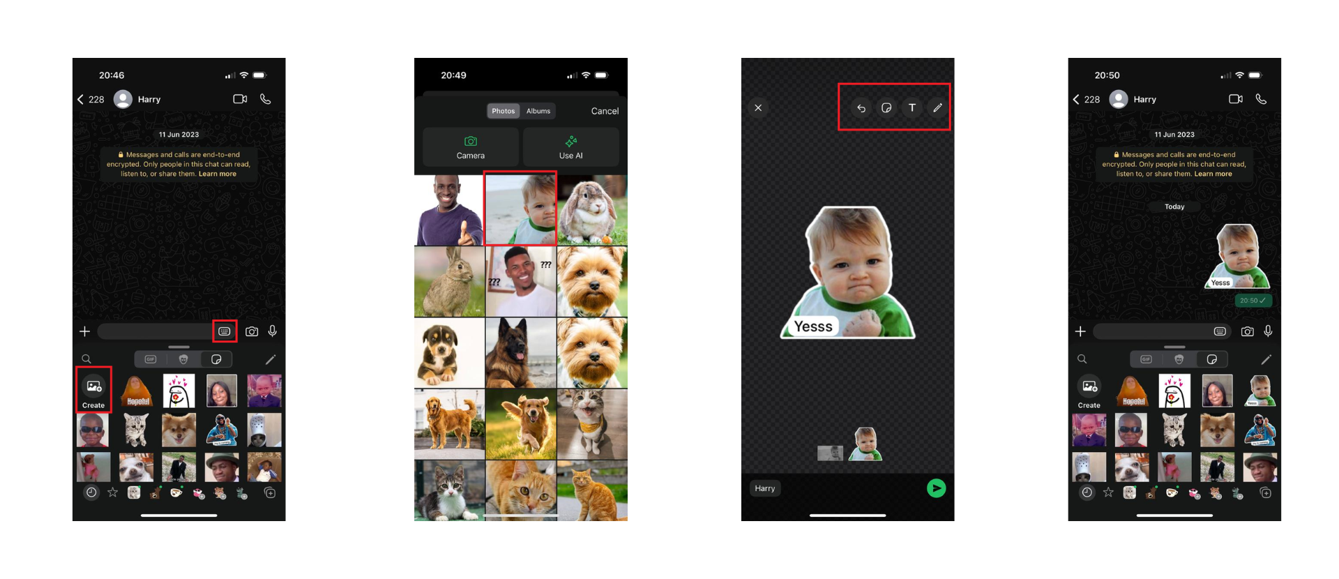 Creating WhatsApp stickers on mobile devices