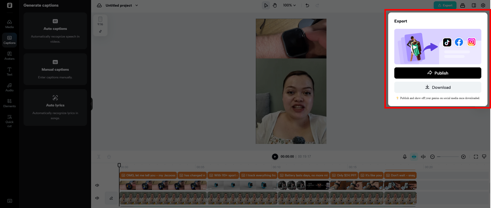 Export your video