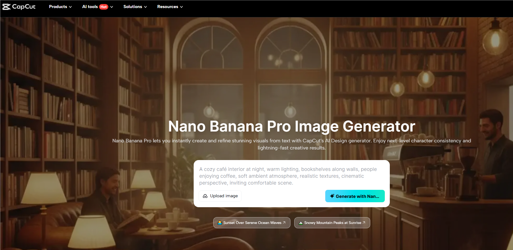 CapCut Nano Banana Pro AI bildgenereringsmodell