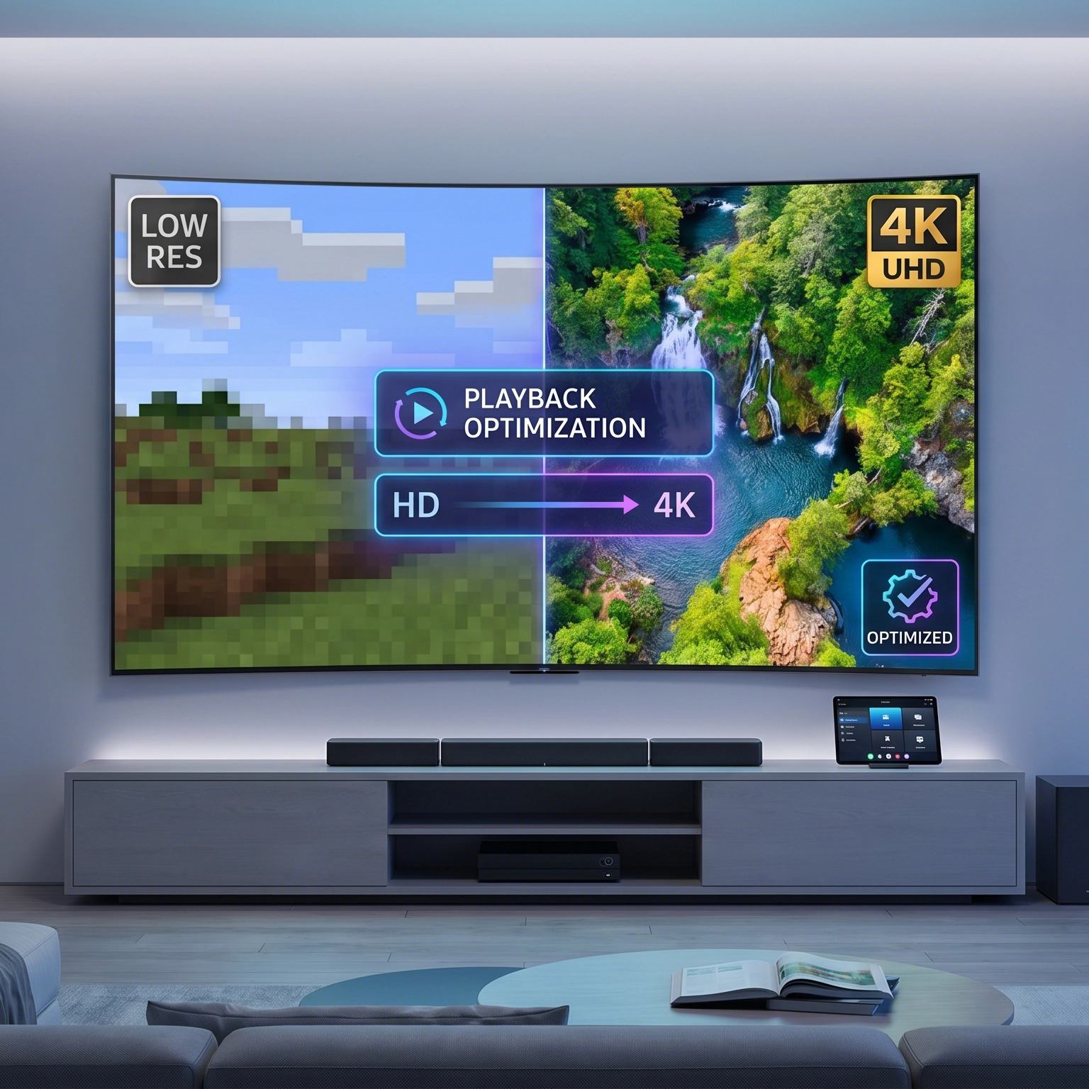 Optimieren Sie die Wiedergabe auf UHD / HD-Bildschirmen