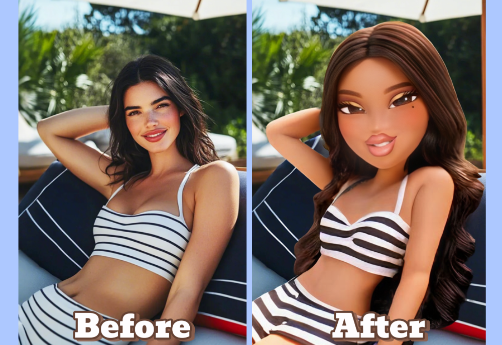 Ejemplo de aplicación del filtro Bratz