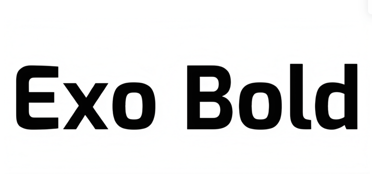 Pogrubiona czcionka Exo