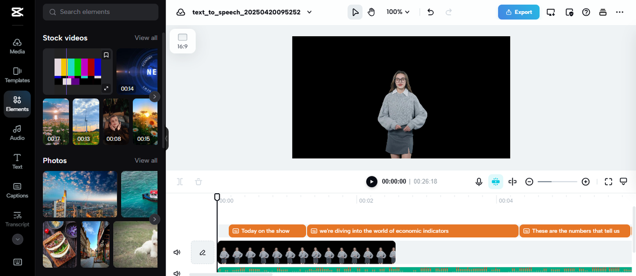 Video editing space