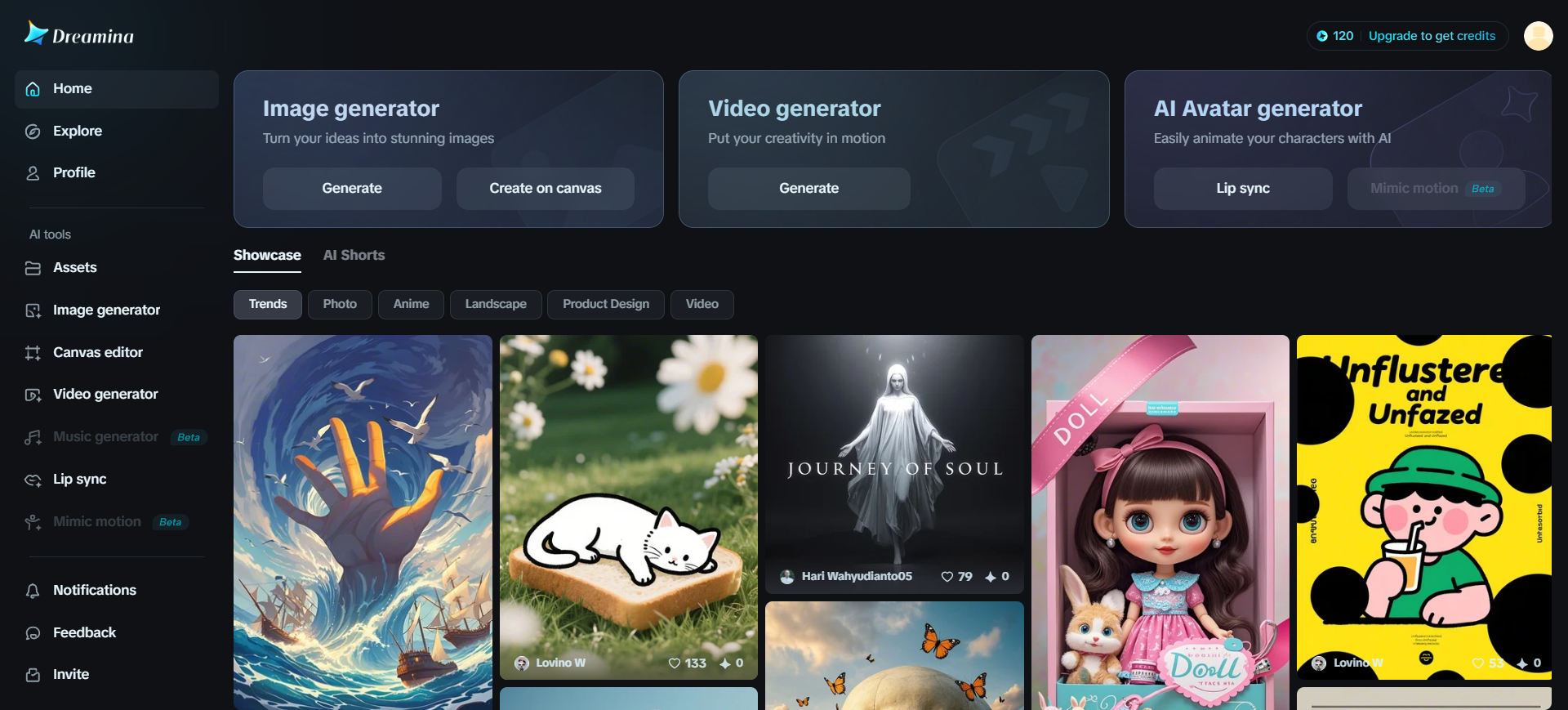 Dreamina Homepage