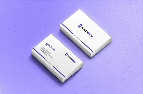 Classic business card with clean layout and logo