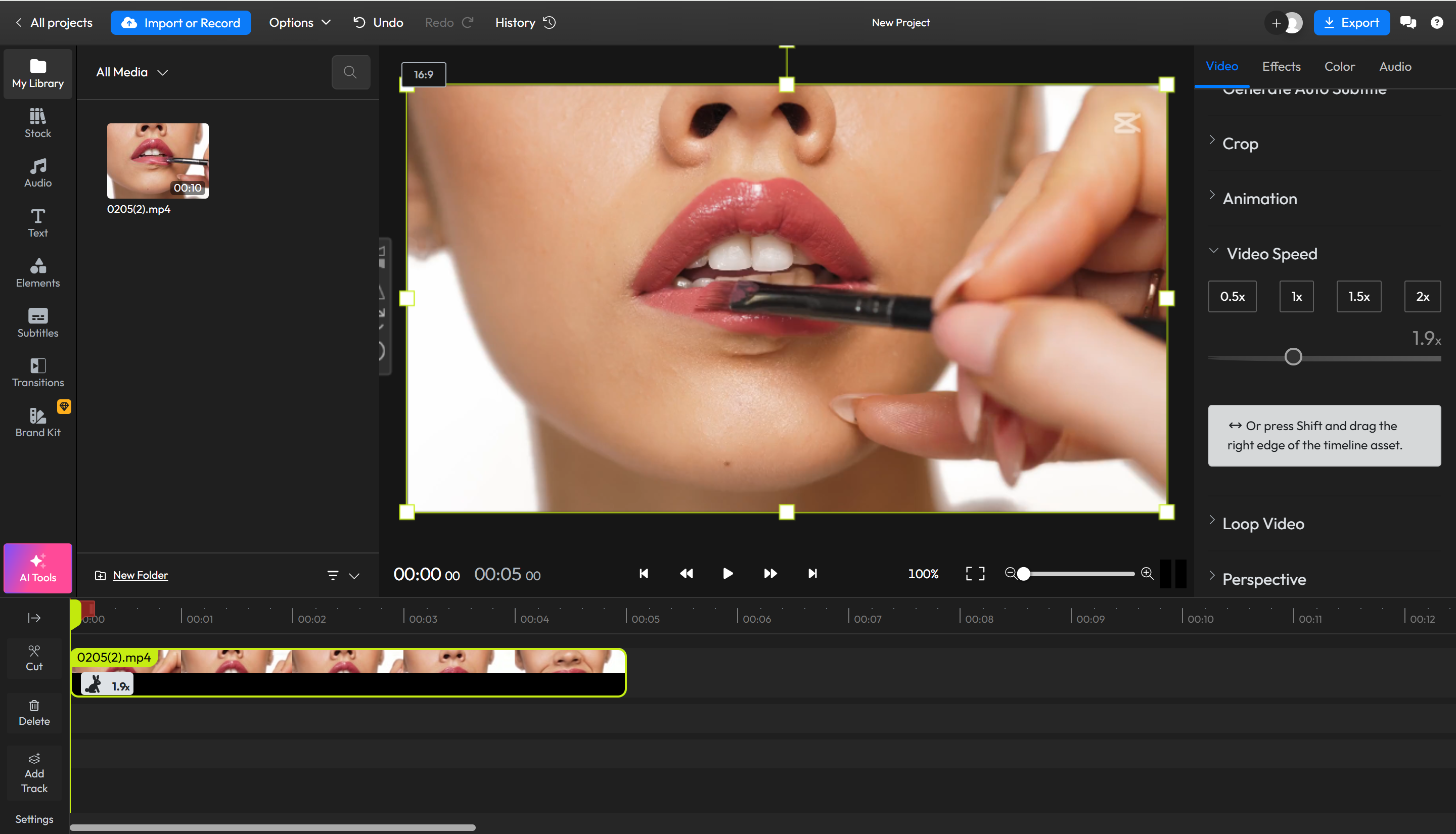 Flixier - Best tools for changing GIF editor speed