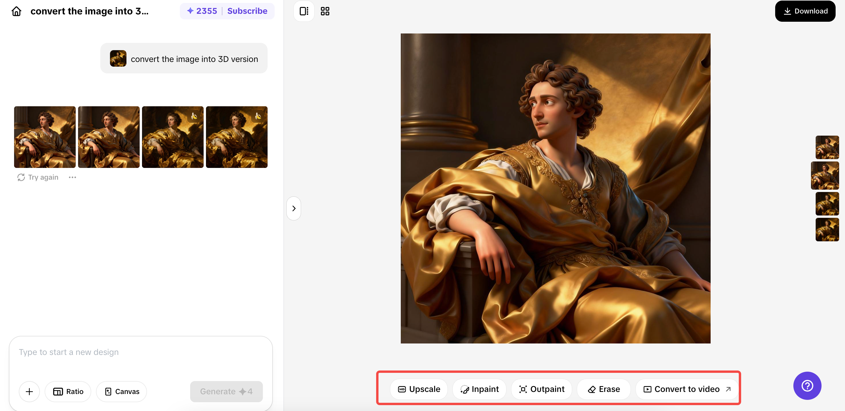 Editing tools in Pippit