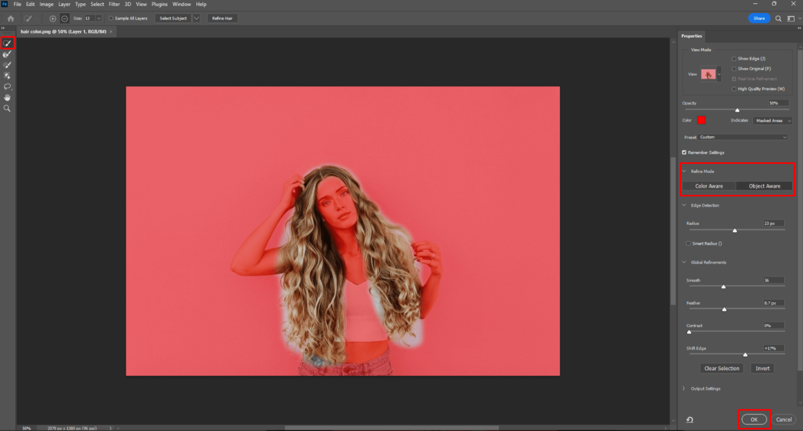 Create a hair mask