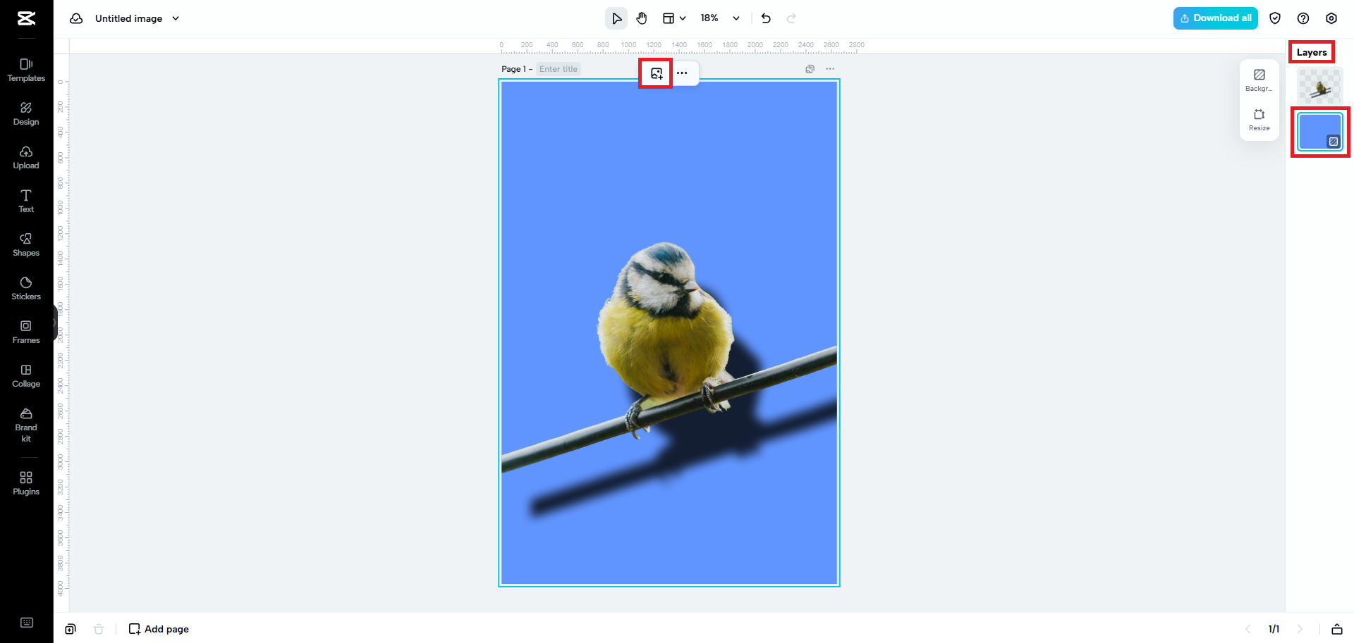 Upload your own custom background image