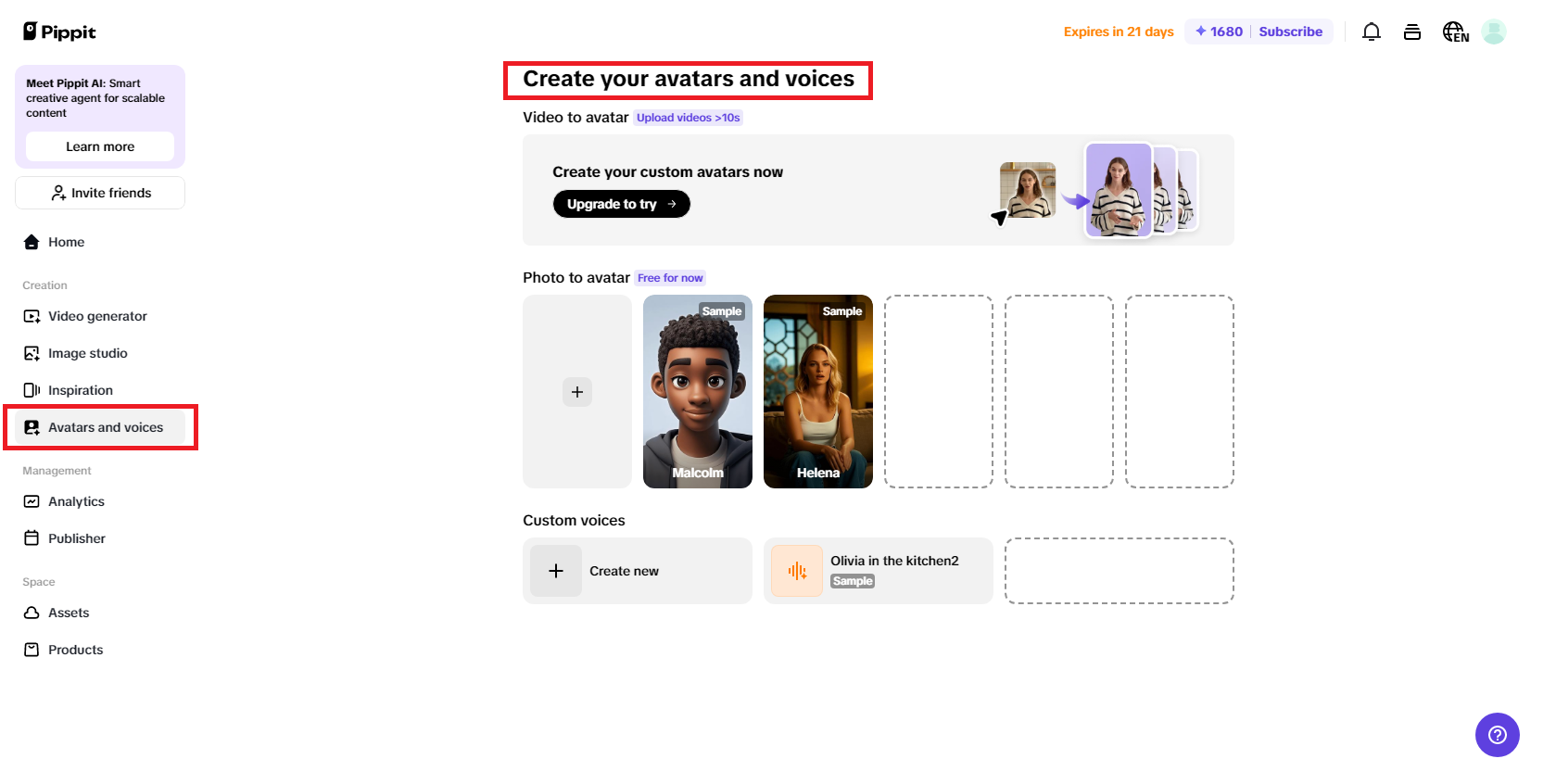 AI-generated voices & avatars
