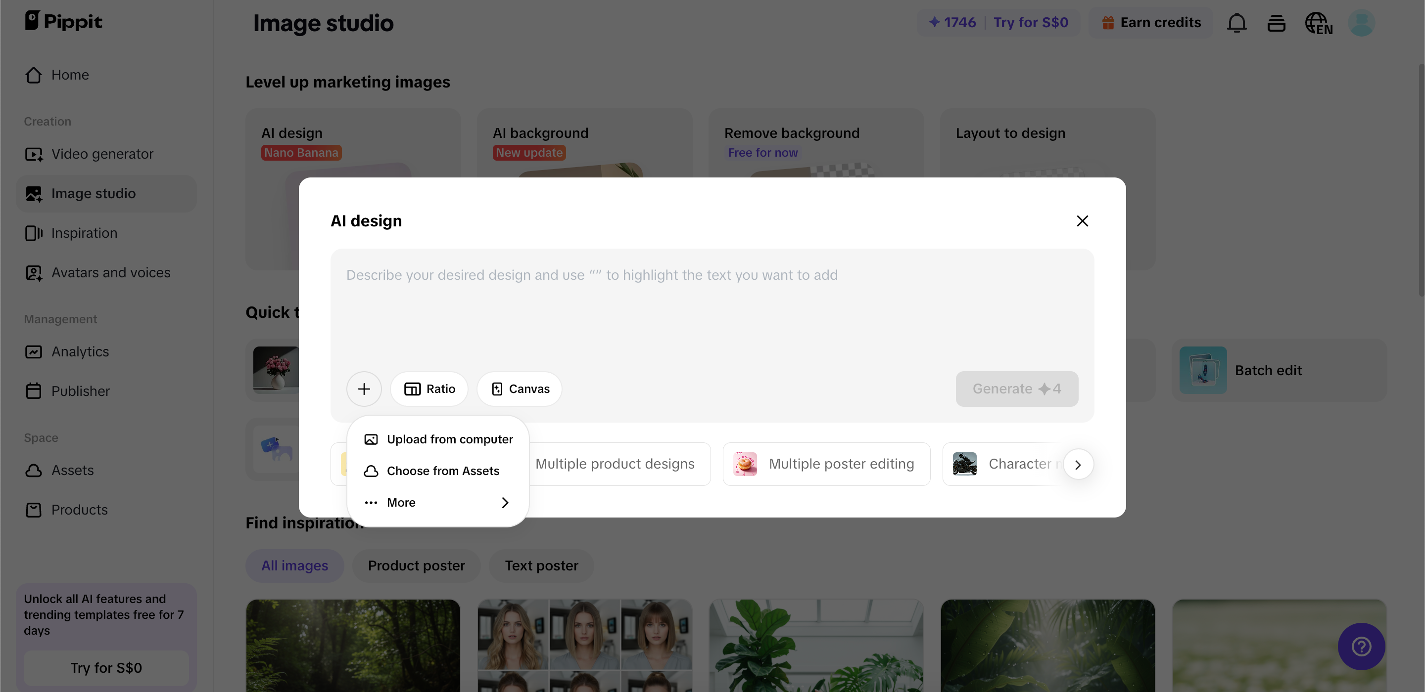 Let AI create & edit