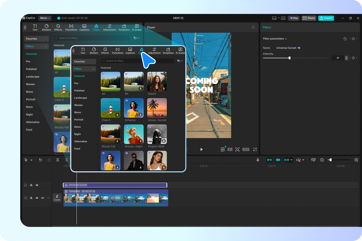 Editing video using CapCut's free video editor
