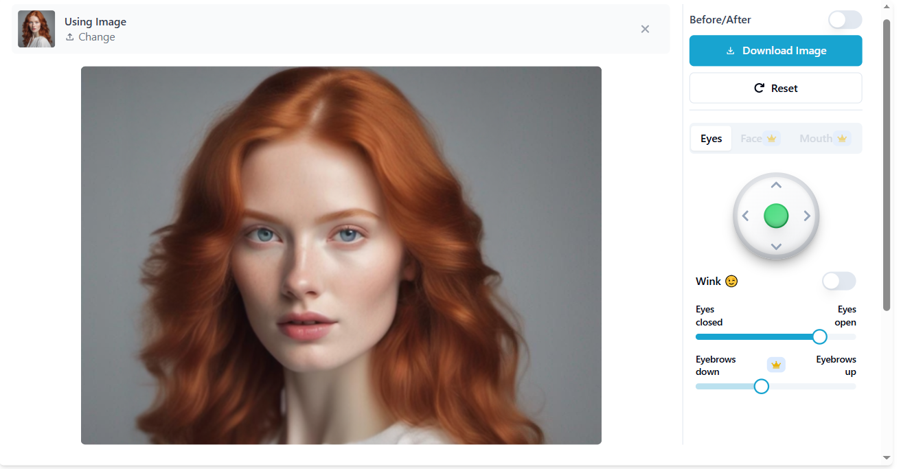 Reshot IA - um dos melhores editores de fotos de olhos online gratuitamente