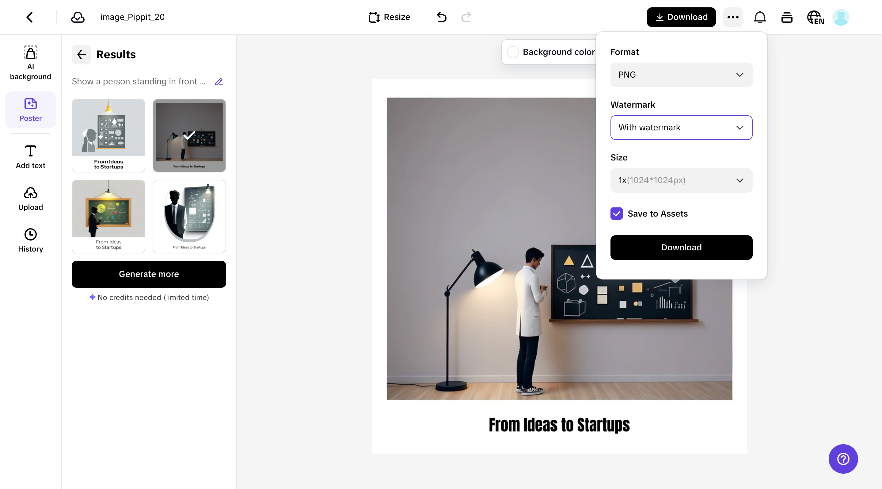 Export and share