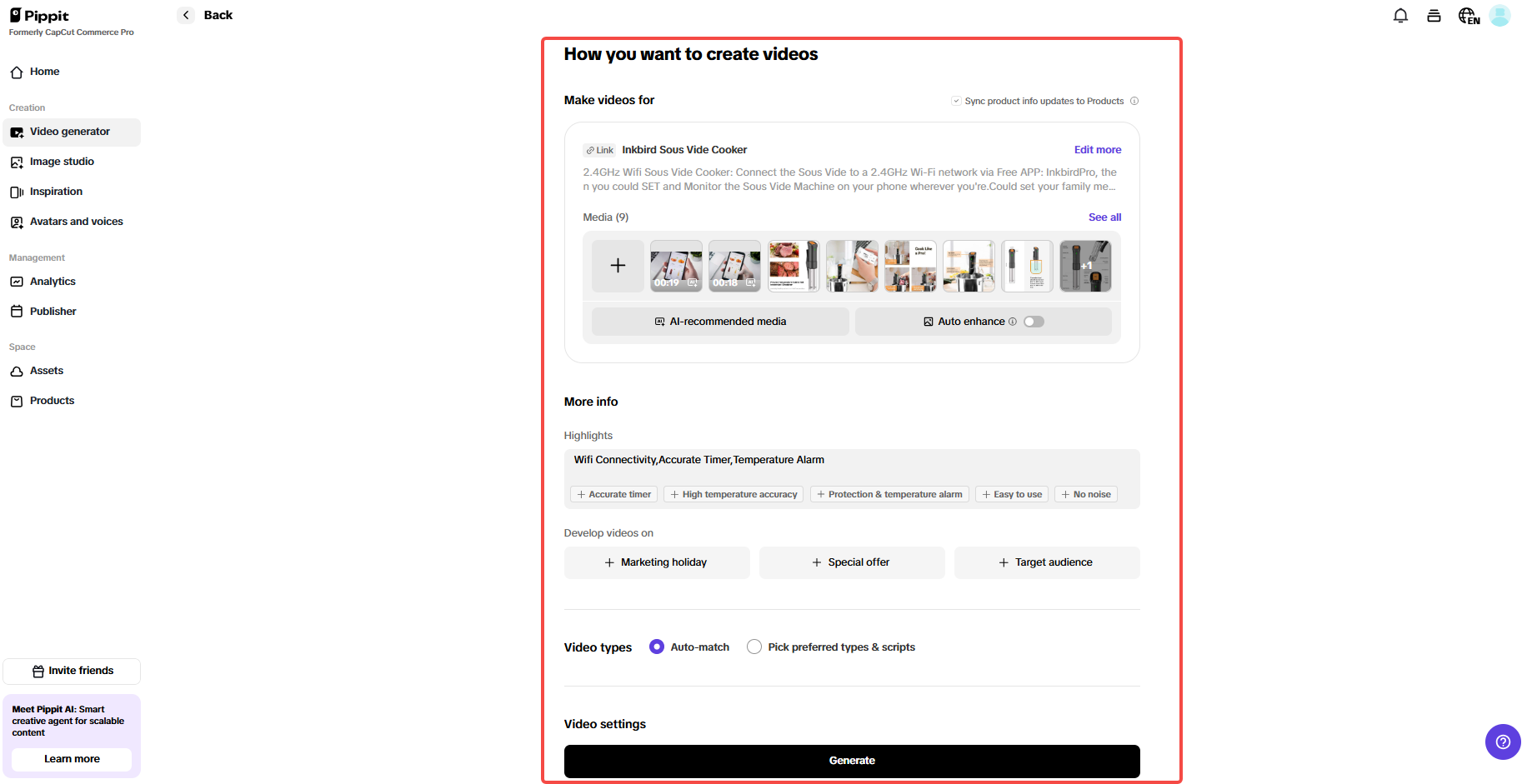 One-click video solution